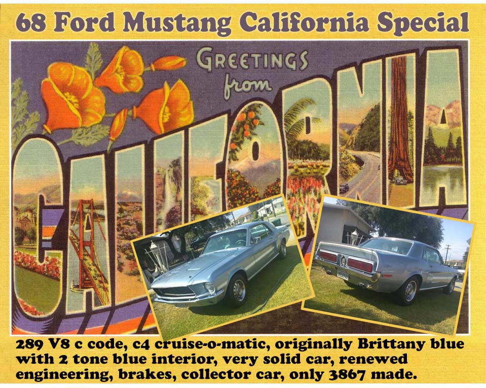 68 Ford mustang california 2